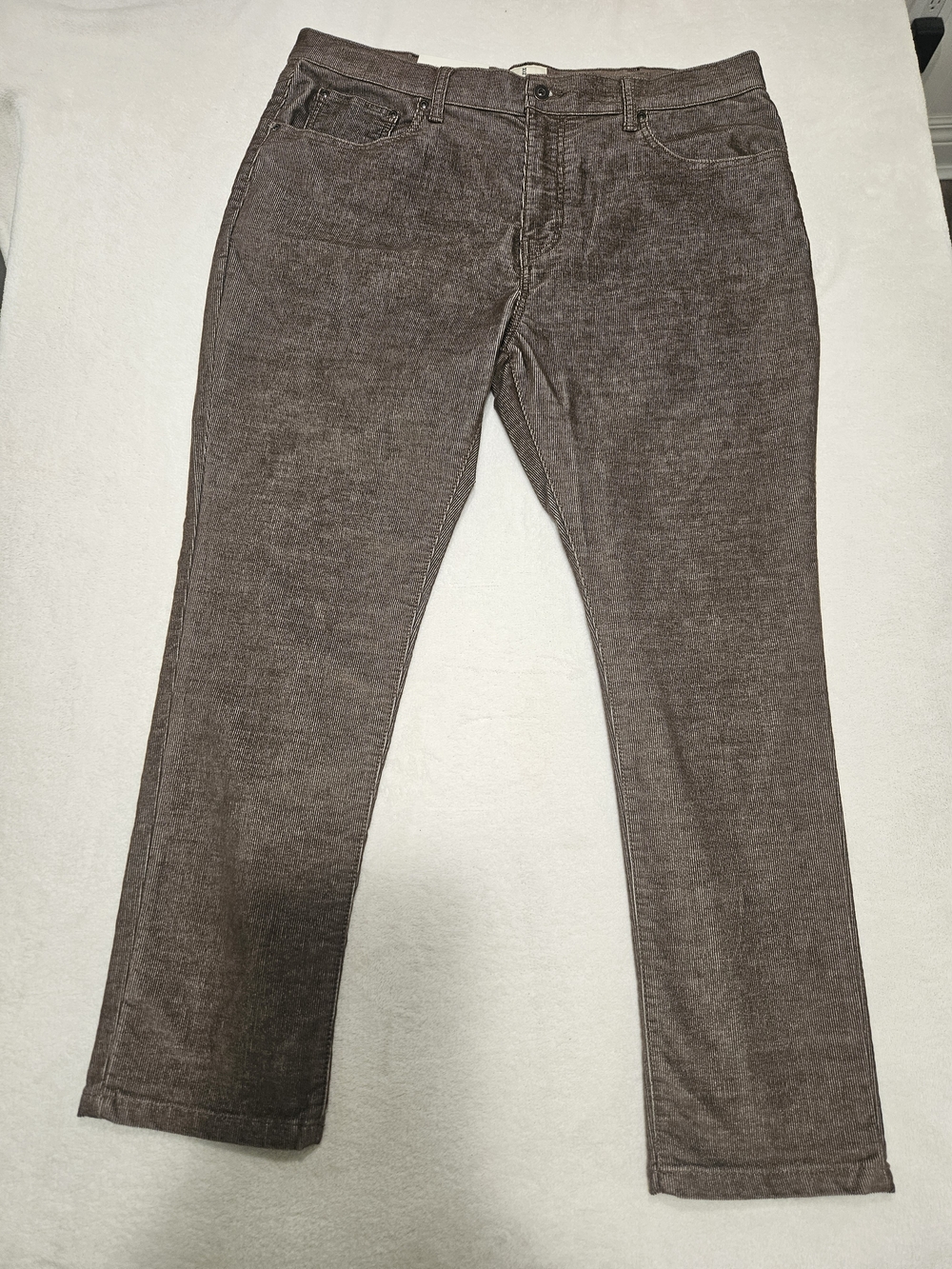 Men's Brown Corduroy Pants — Relaxed Taper